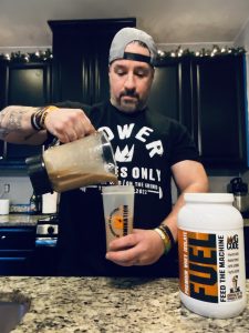 GCode founder G Diesel makes an always-necessary post-workout shake.